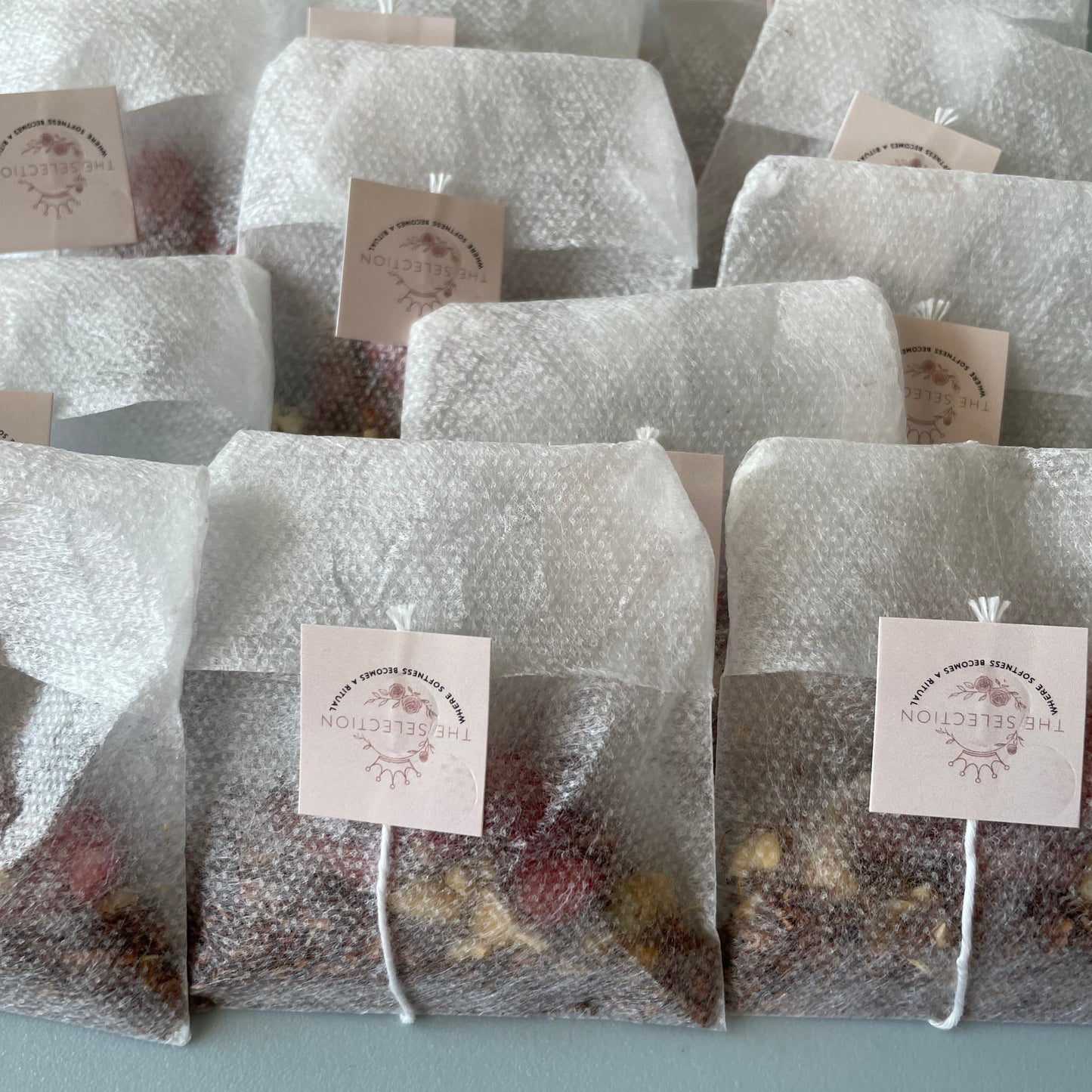 Herbal loose leaf tea with 100% corn fiber tea bag