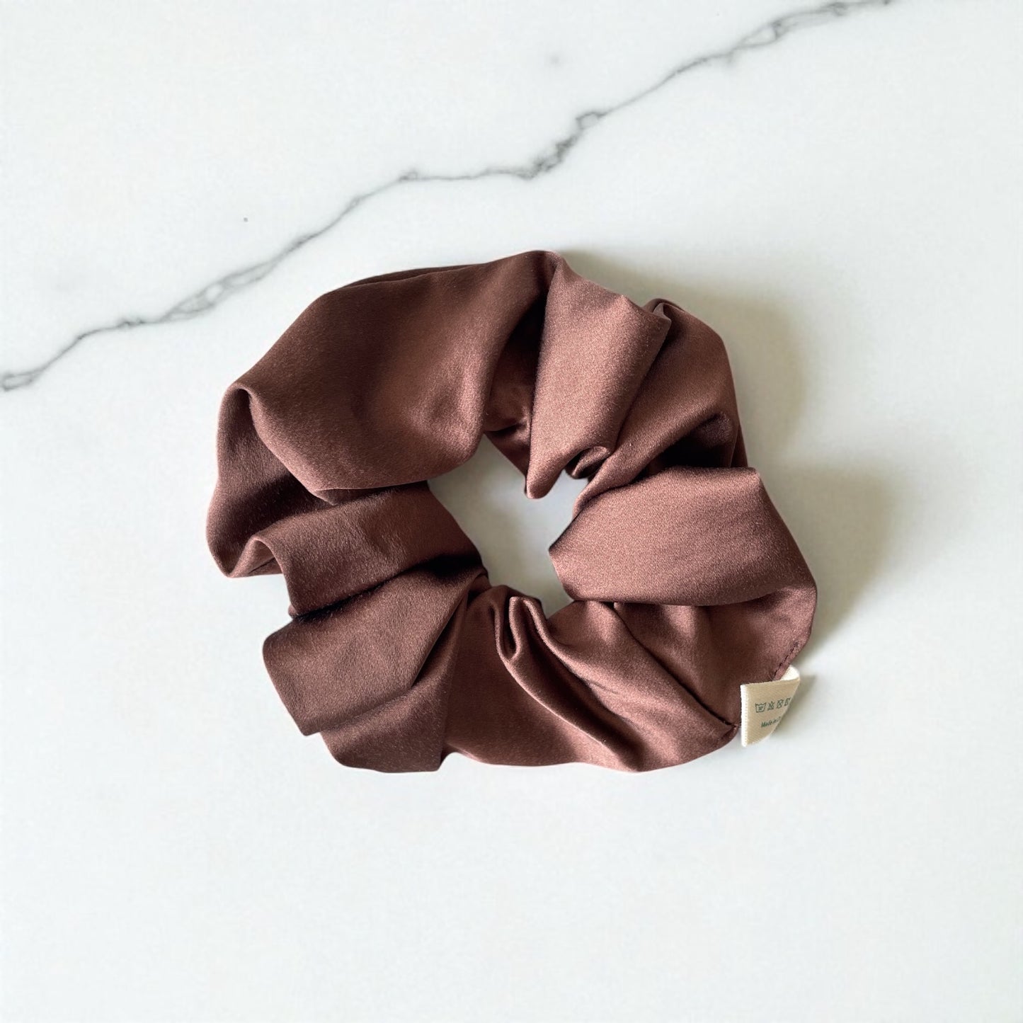 30 momme silk scrunchies large brown