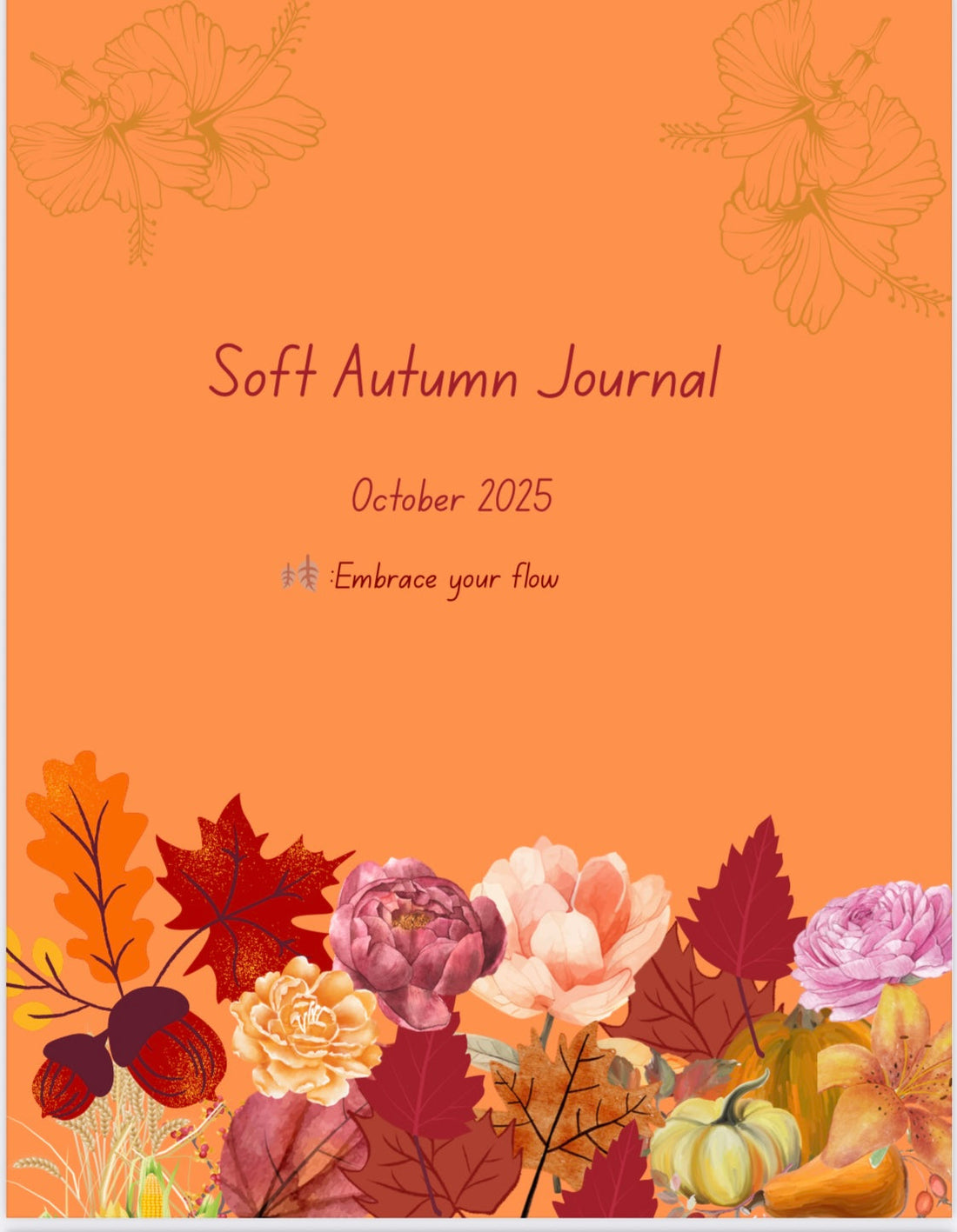 🍂 Soft October Journal – Embrace Your Flow